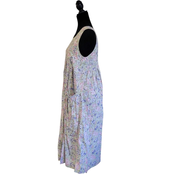 Laura Ashley Floral Dress W Pockets Size 8 - Picture 2 of 6